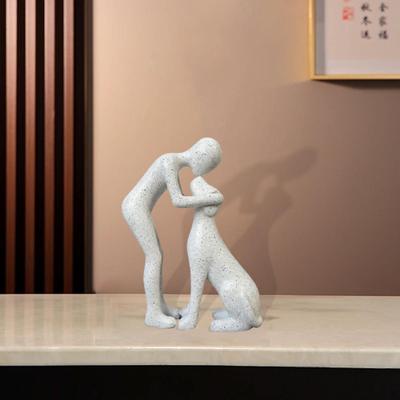 And A Dog Statue, Unique Piece, Decorative Collectible, Creative Elegant Sculpture,