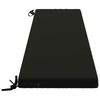 Bench Cushion SOEST 100percent  Polyester Black 200 x 40 x 5 cm
