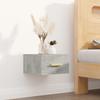 Vidaxl Hanging Bedside Cabinet, Concrete Grey, 35X35X20 Cm