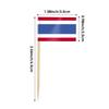Thailand Toothpick Flags Picks, 100 Pcs Small Tiny Croatia Cupcake Toppers Stick Flags Double-sided for World Cup, National Day