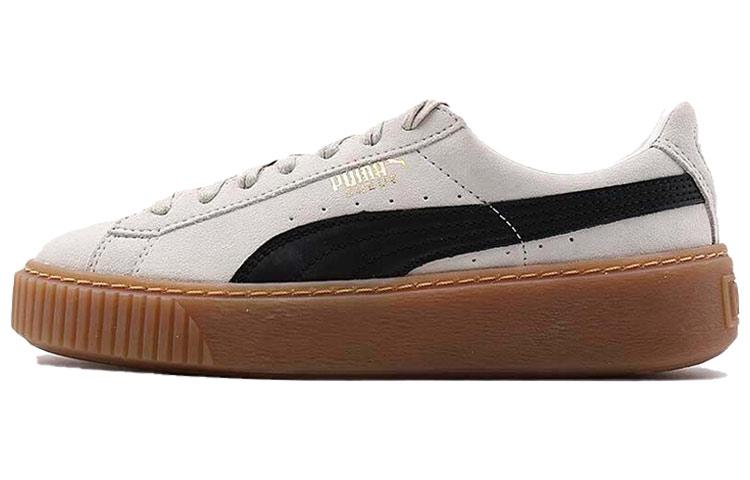 Puma Wmns Suede Platform Core  Whisper White Black  35.5