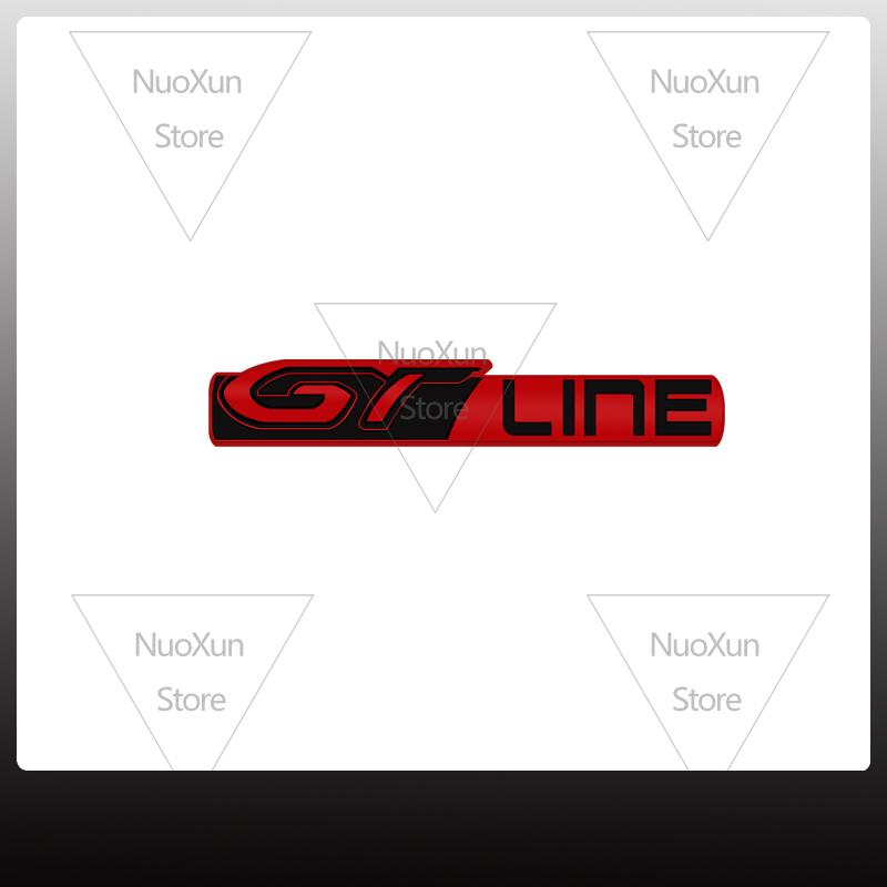 1x GT LINE Car Grille Badge Sticker For Citroen Peugeot 2008 208 3008 308 RCZr 206 207 Dacia Logo Metal Trunk Emblem Accessories ENH5