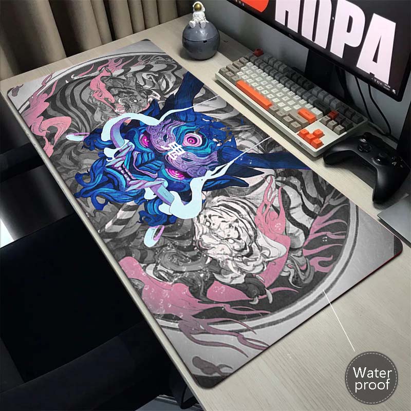 Gaming Esports Mouse Pad Universal Desktop And Laptop Computer Anime ONI Girl Black Office Rubber Anti Slip Pad