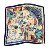 Retro 70s French Silk Scarf: Versatile Summer Sunscreen Shawl & Headscarf