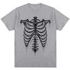 90s Vintage Style Rib Cage Graphic T Shirts Men Women Punk Y2k Harajuku Summer T-shirts Hip Hop Streetwear Oversized Tshirt