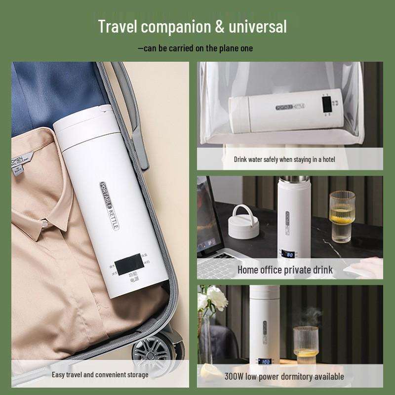 UK Standard Mini Wasserkocher mit Temperaturregelung - Tragbarer Reise- & Büro-Heizbecher