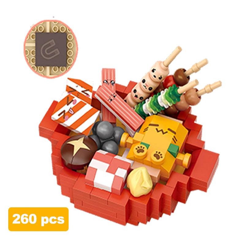 LOZ Mini Magnet de Frigider Creativ Blocuri de Construcție Oraș Oden Hot Pot Friptură Model Asamblare Decorațiuni Jucării Cărămizi Copii Cadou DIY