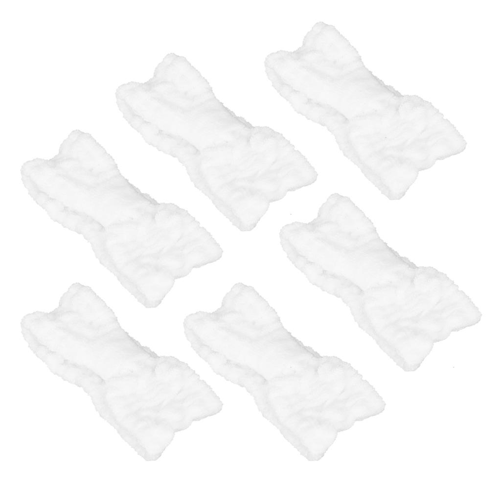 6PCS Microfiber Hdbands Soft Elastic Bowknot Hair Bands for Makeup Face Washing Sports Supplies