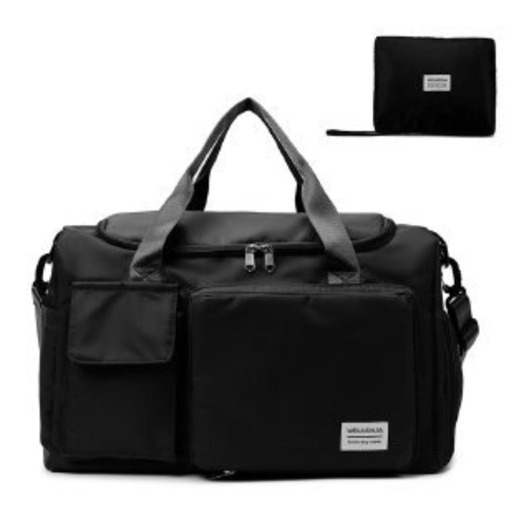 New large-capacity luggage bag foldable shoulder bag swimming fitness fashion oblique span bag dry and wet separation travel bag