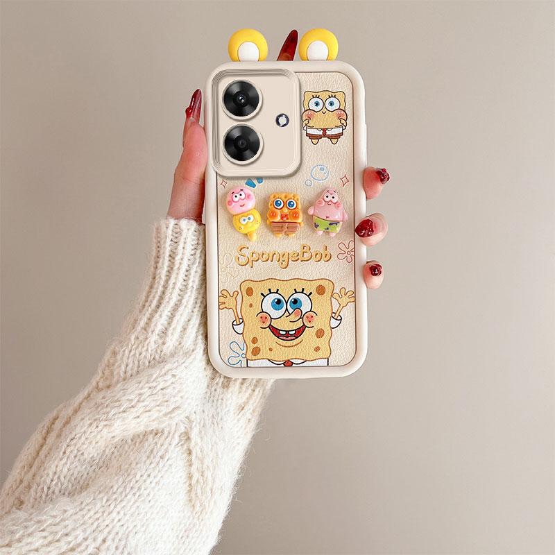 KEYSION Niedliche Ohr 3D Cartoon Hülle für Realme Note 60 mit Armband Silikon Stoßfeste Handyhülle für OPPO Realme Note 60X