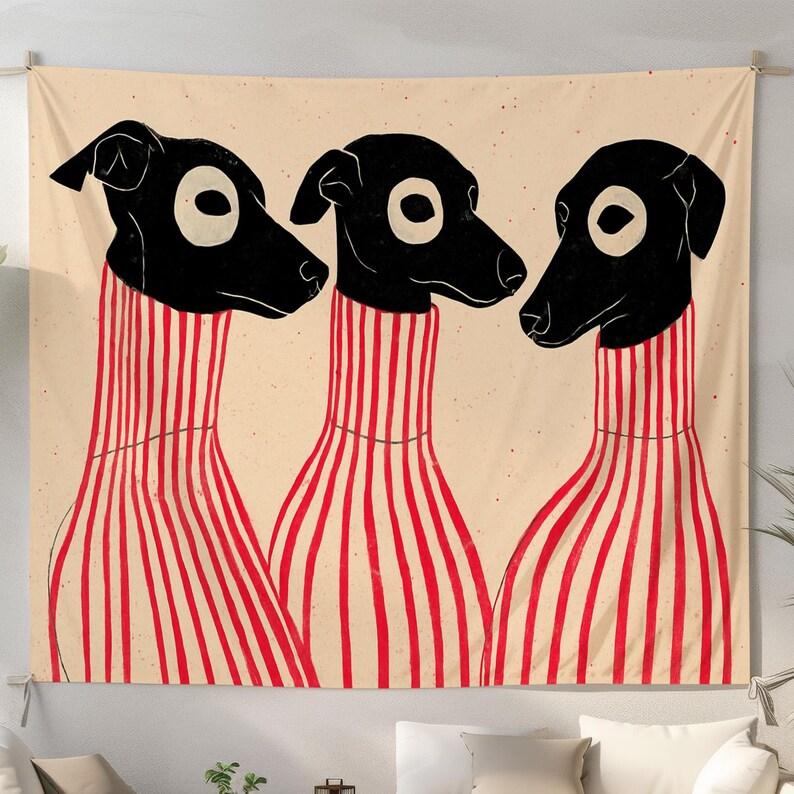 Dog tapestry 75x100 чёрный