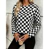 T-shirt Casual alla Moda da Donna con Stampa 3D Girocollo a Manica Lunga