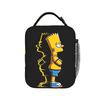 Bart S-Simpsons Character Lunch Bag  School Lunch Box For Women Funny Graphic Design Thermal Tote Handbags Portable Cooler Bag