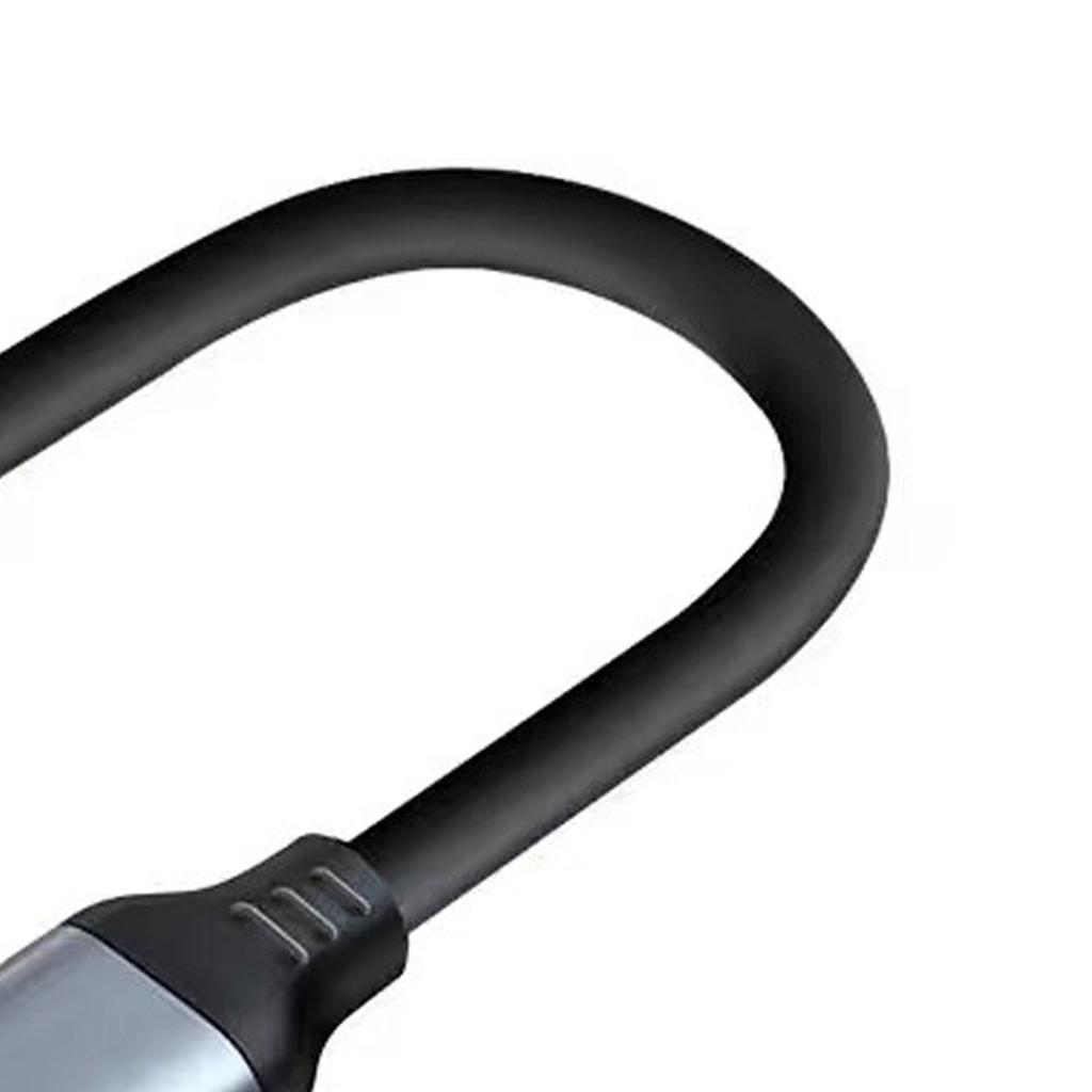 Adaptér pro sluchátkový jack TPE Typ C samec na 3,5mm samice Kabelový adaptér pro sluchátka pro poslech hudby Šedý