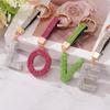 Personalized Alphabet Keychain with Sparkling Rhinestones Durable Alloy Jewelry Accessory for Fashionable Daily Use