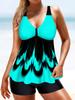 Tankini 2023 Printed Plus Large Size Swimsuit Women Two Pieces Swimwear Female Bathers Bathing Swimming Suit Summer Beachwear