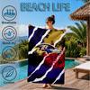 Ravens Team Spirit Beach Towel, Microfiber Beach Towel, Perfect For Pool, Beach, Travel, Home Decor Beach Party Fan Gifts