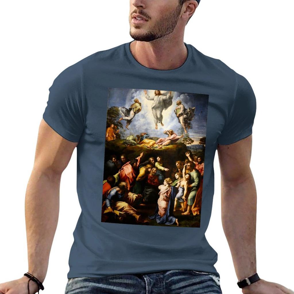 Raffaello Sanzio Da Urbino Transfiguration 1520 Tshirt Unisex T Shirt Graphic T Shirt Unisex 100 Cotton Luxury Brand Tshirt