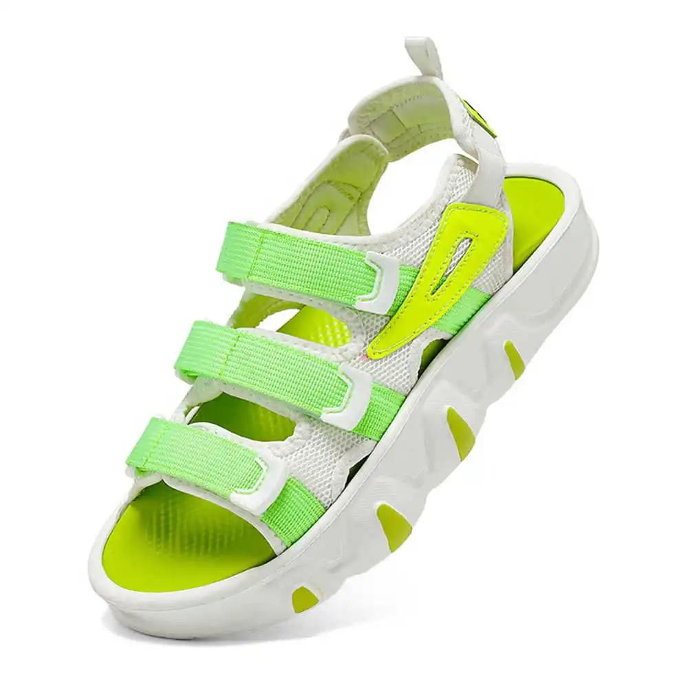 Fashion Navy Blue Bicolor Women's Slippers 43 Sandal For Summer Shoes Large Size Ladies Sneakers Sports Type Loafersy Leading