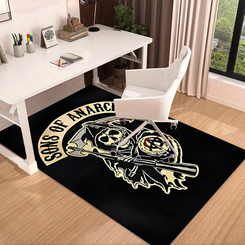 Anarchy Motorcycle Club Carpet, Chair Rug,Rug for Office Bedroom living rooms, Doormat decor Fan Gift Christmas Gift