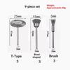 9Pcs Mini Steel Wire Brush Drill Rotary Tool Cleaning Brush Wheel Metal Rust Removal Polishing Disc