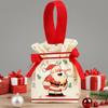 Christmas Canvas Drawstring Bag Christmas Candy Gift Packaging Bag Cartoon Handbag For Apple Diy  Year Xmas Home Party Supply