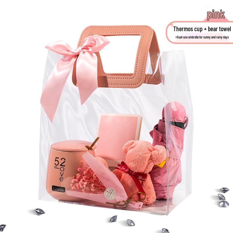 

A1 Ceramic Cup Gift Set with Accessories 04 Ceramic Cup, Spoon, Towel, Umbrella