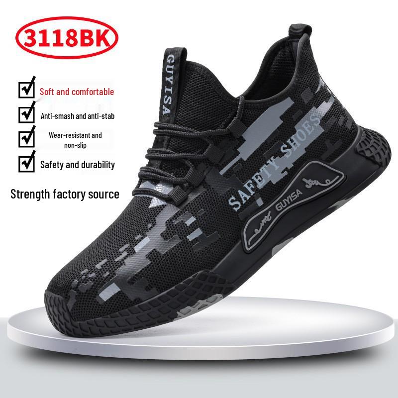 Men's Steel Toe Safety Shoes: Anti-Smash, Anti-Puncture, Wear-Resistant, All-Season Work Protection