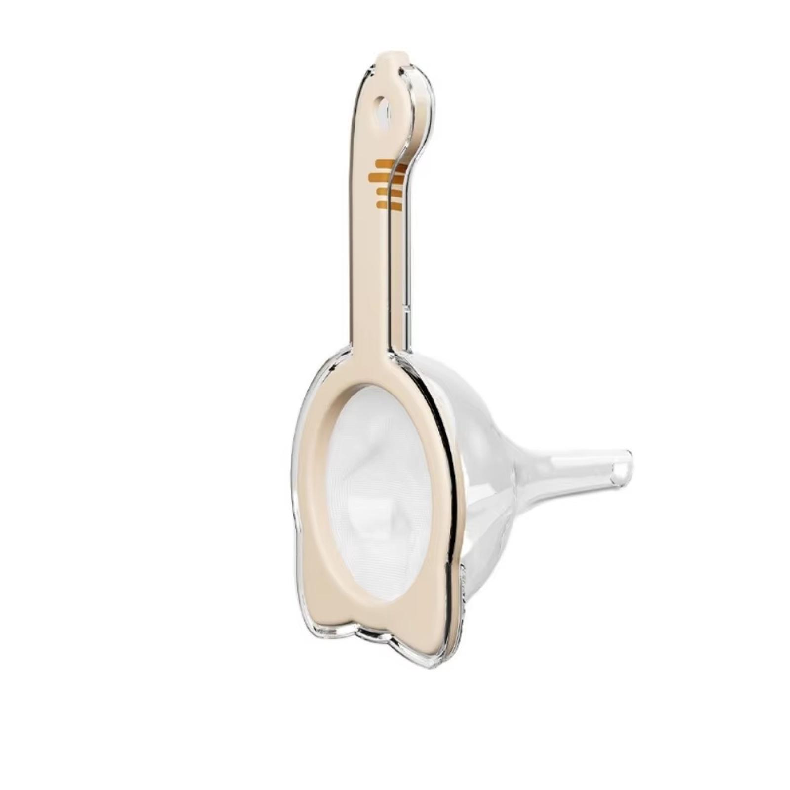

Multifunctional Kitchen Strainer Handheld Sieve for Juicing Soymilk Fruit Vegetable Funnel Filter Net for Household Use one size бежевый
