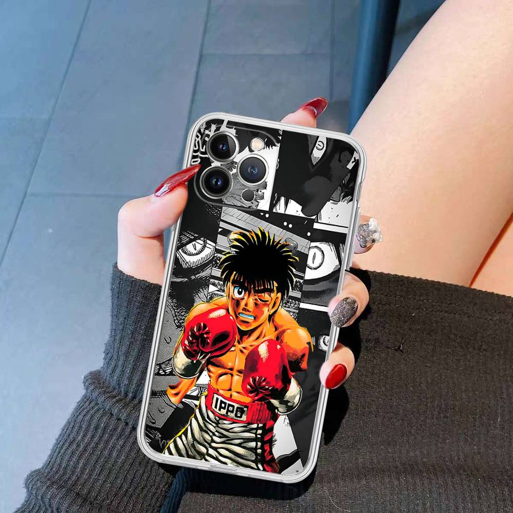 

Anime H-Hajime N-No I-Ippo Transparent Phone Case For IPhone 16 15 14 13 12 11 Pro Max Plus Soft Cover iPhone 16 plus