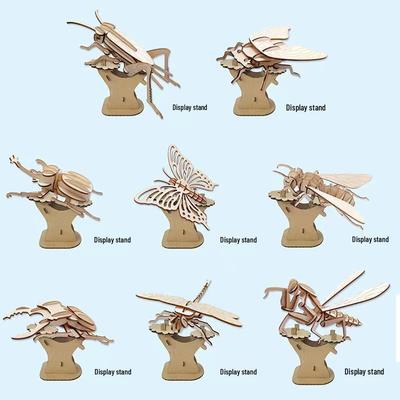 Charming Wooden 3D Puzzle for Kids - Educational DIY Toy for Kindergarten