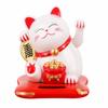 Waving Wealth Lucky Beckoning Cat Decoration Solar Powered Car Ornament  for Home, Office