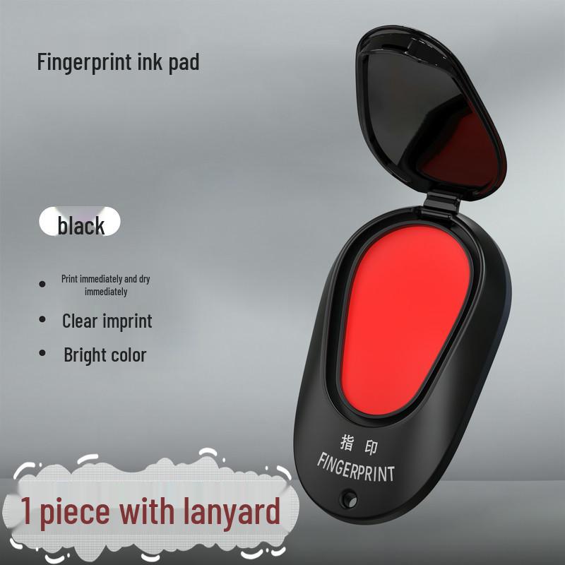 Schnelltrocknendes rotes Handabdruck-Stempelkissen - Tragbar und klein