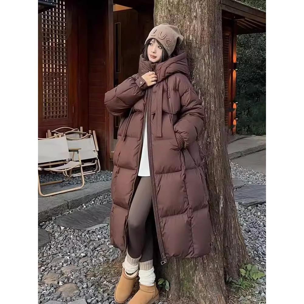 New cotton-padded women's medium and long Korean version large size loose and thickened fashion, cotton-padded long cotton-padded jacket