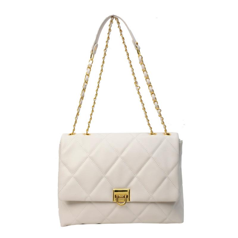 

Textured retro shoulder messenger bag autumn and winter new solid color casual messenger large capacity portable small square bag