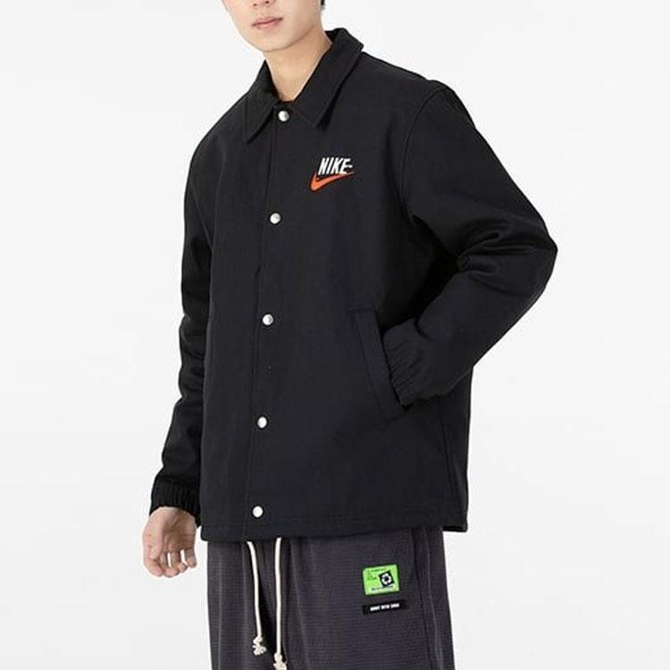 Nike Trend Capsule Large Logo Sportswear Cotton-Padded Jacket Men Outerwear Black DM5276-045