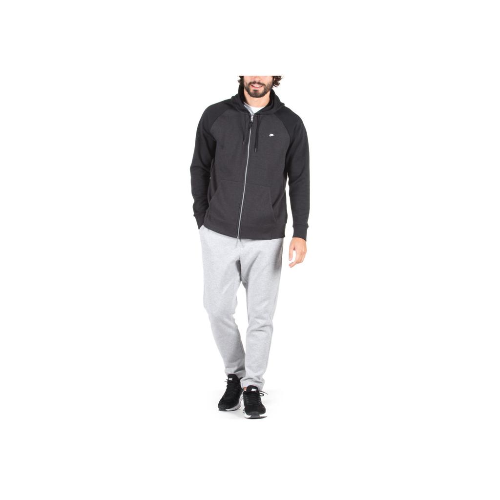Nike High-End Knitted Cardigan Zip Letter Print Hoodie Men Hoodies Gray 928475-010
