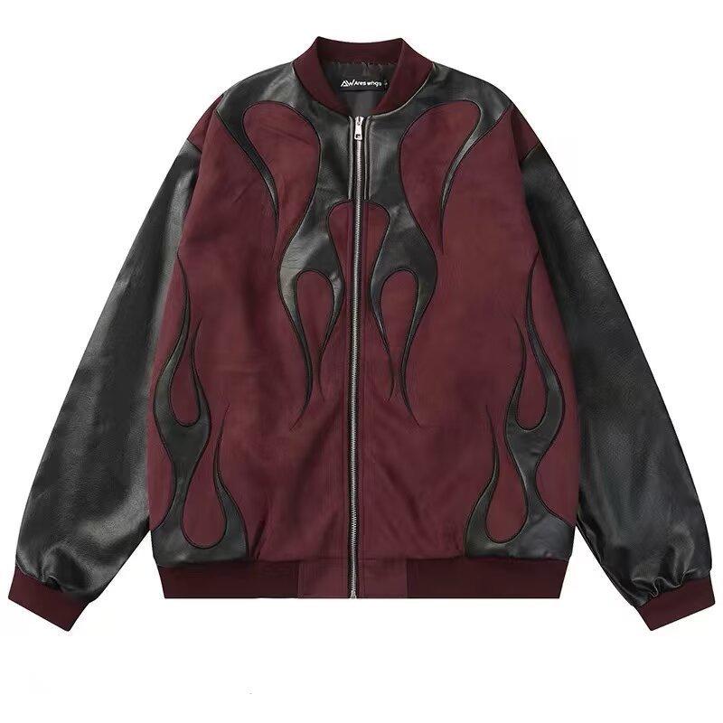 Unisex Classic Black Embroidered Baseball Jacket for Spring/Autumn