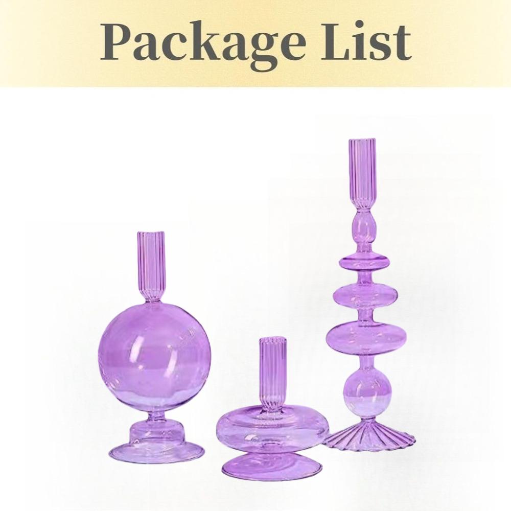 Creative Minimalist Glass Candle Holder Colorful Taper Candle Stand Dining Table Party  Wedding Birthday Home Decoration
