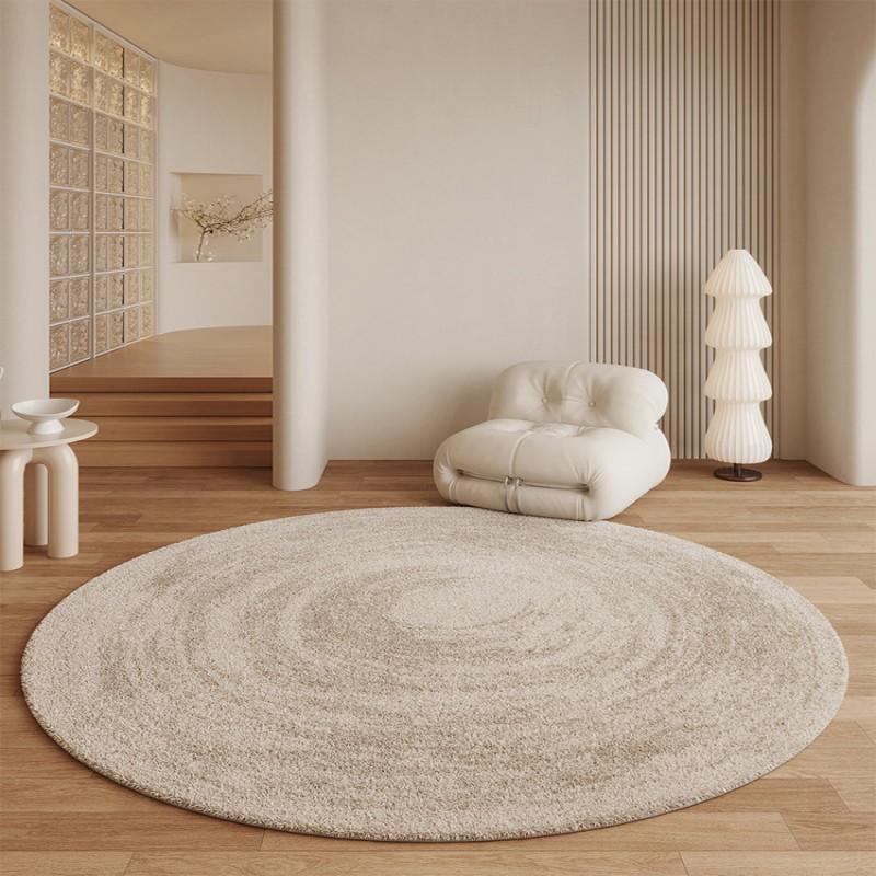 Vintage Luxury Round Rug Soft Faux Cashmere Non-Slip Machine Washable Carpet Elegant Look for Walk-in Wardrobe