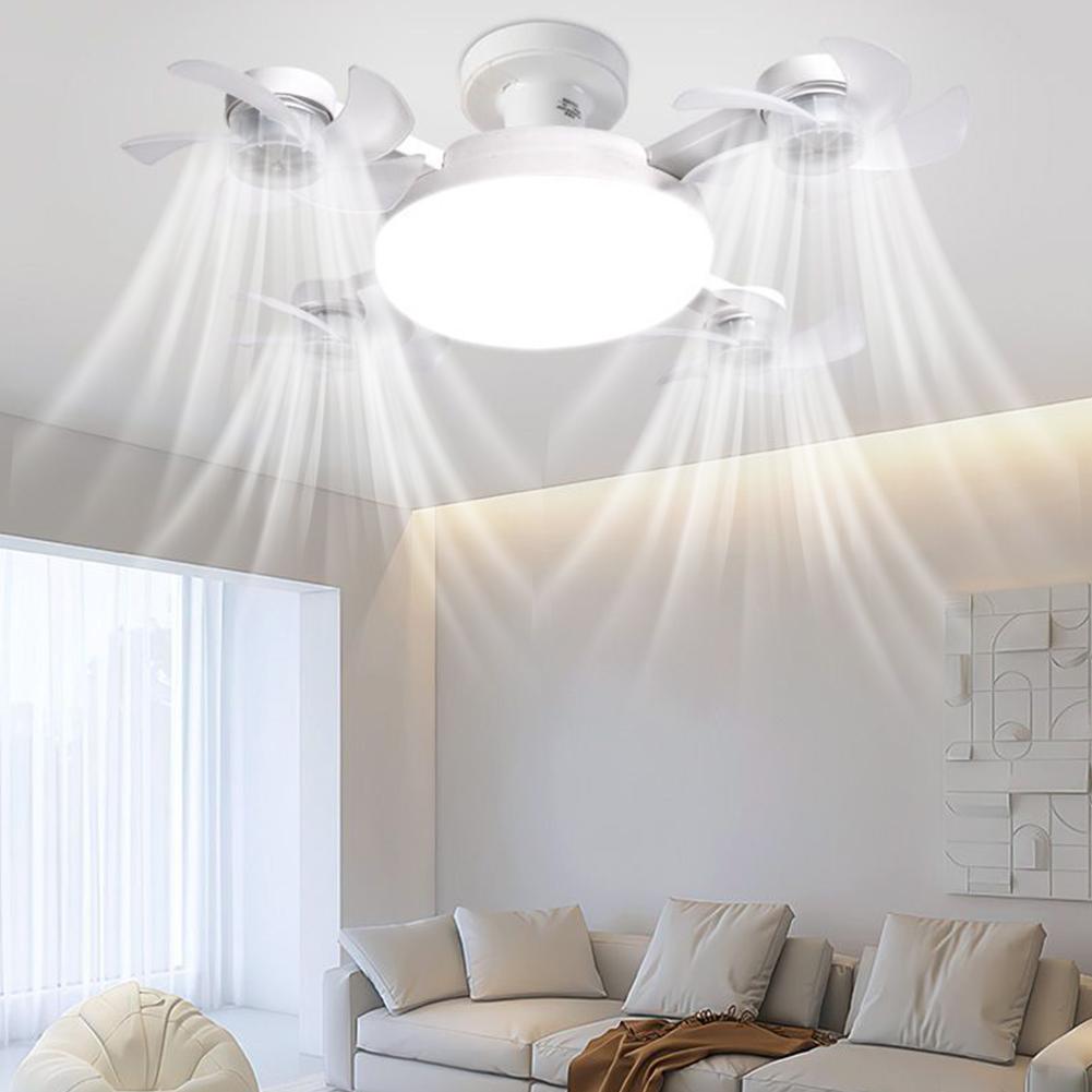 LED Drone Ceiling Fan with Light, 50W/60W E27/E26 Ceiling Fans Lights Dimming Fan with Remote, For Bedroom/Garage/Kitchen