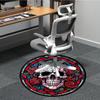 1pc Skull Roses Office Round Area Rug, Under Office Chairs Bedroom Living Room Home Decor, Room Deco
