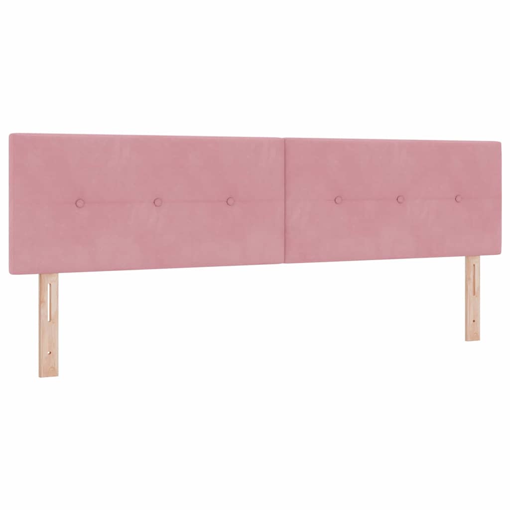 Box Spring Bed with Mattress and Headboard Pink 180 x 200 cm Velvet