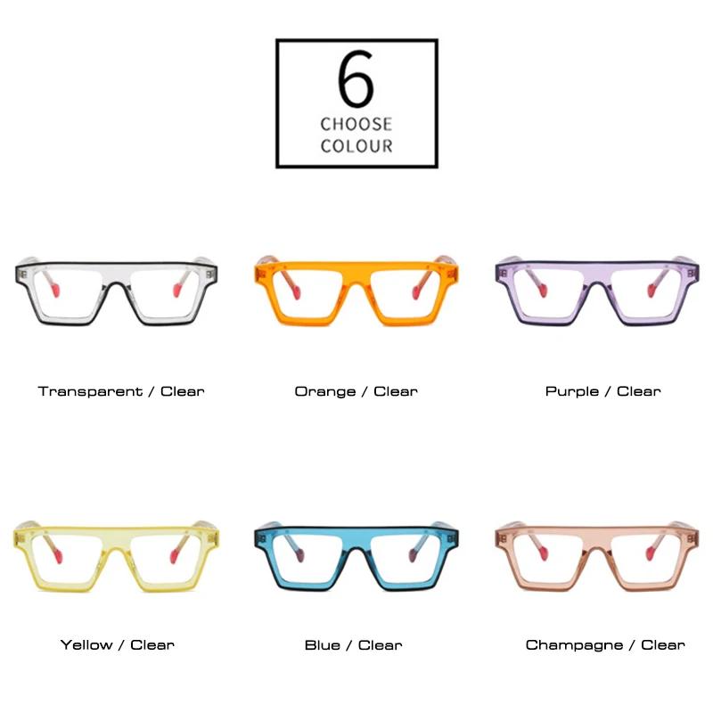 SHAUNA Ретро TR90 квадратная женская оправа для очков ярких цветов Мужская оптическая — фото 6