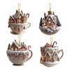 Weather Resistant Christmas Tree Cottage Embellishment Acrylic Homes Adornment For Bedroom Or Study Room