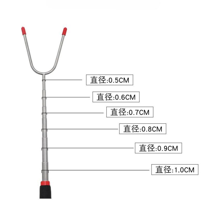 BBQ Tools BBQ Telescopic Barbecue Fork Sausage Chicken Leg Fork Stainless Steel U-shaped Barbecue Stick