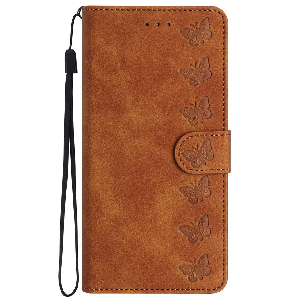 For Samsung Galaxy A55 5G Case Butterfly Imprinted Leather Anti-Scratch Phone Shell