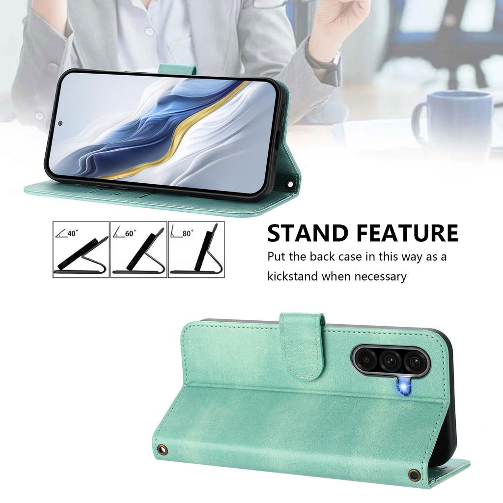 For Samsung Galaxy A36 5G Cases Wallet Stand Retro Texture Leather Phone Cover with Lanyard