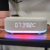 RGB Digital Alarm Clock Night Light Temperature Display Bluetooth-compatible Speaker 15W Fast Charging Wireless Charger Home Office
