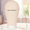 22 Inch Wig Head Canvas Block Head for Making Wigs Mannequin Head With Stand and Wig Caps